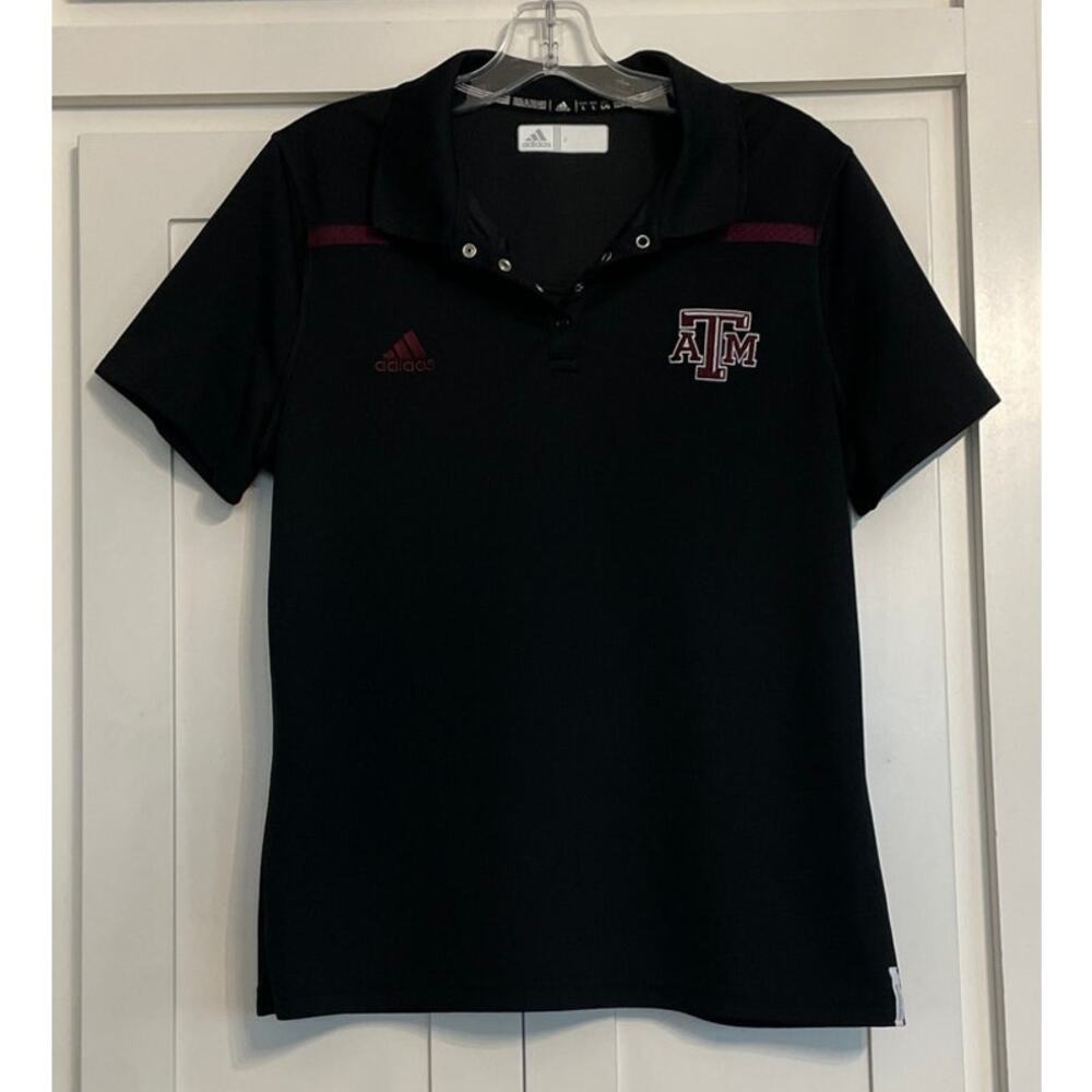 Adidas Black/Maroon Texas A&M Aggies ladies golf polo MED
